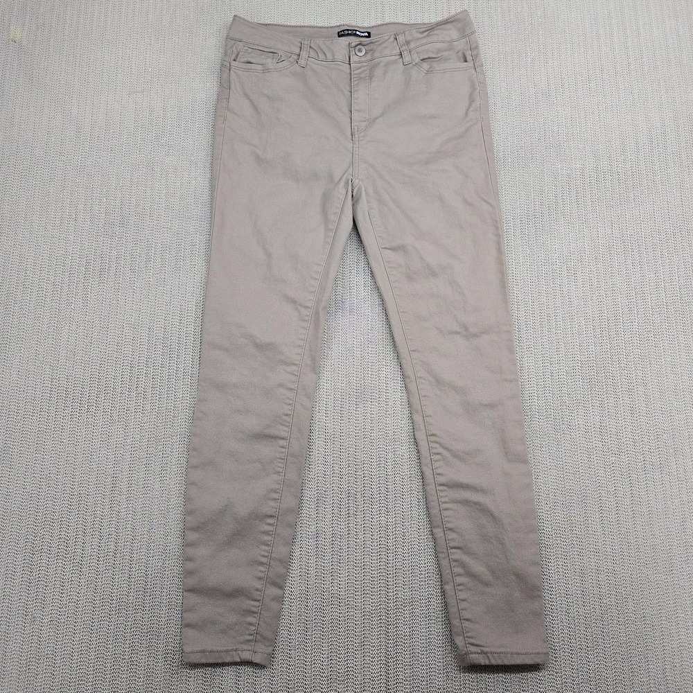 Fashion Nova Jeans Womens Small Khaki Skinny Stretch Twill Zip Fly 5 Pocket